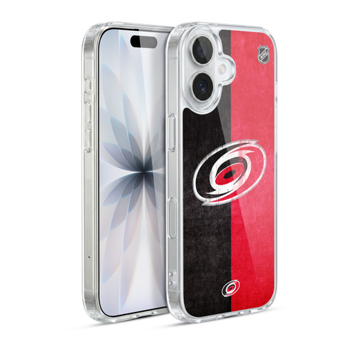 NHL Carolina Hurricanes Half Distressed Soft Gel Case for Apple iPhone 17