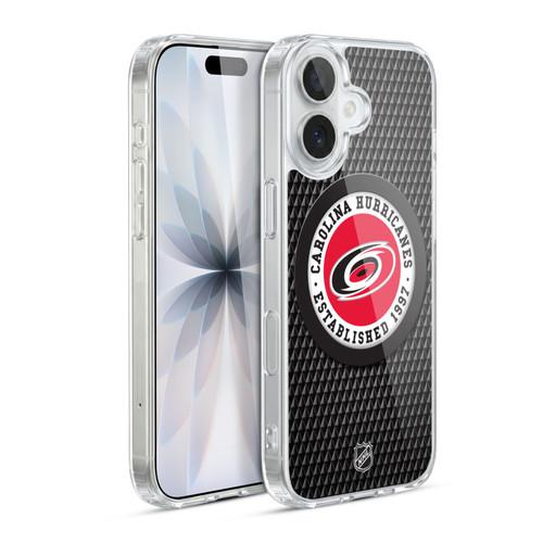 NHL Carolina Hurricanes Puck Texture Soft Gel Case for Apple iPhone 17