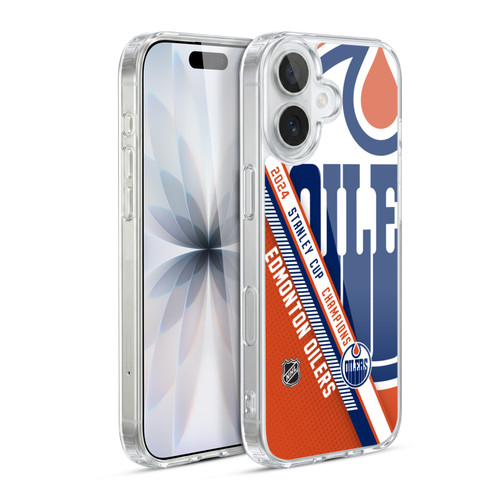 NHL 2024 Stanley Cup Champions Edmonton Oilers Oversized Soft Gel Case for Apple iPhone 17