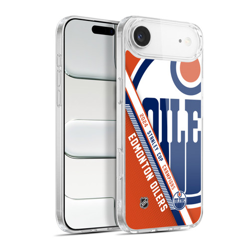 NHL 2024 Stanley Cup Champions Edmonton Oilers Oversized Soft Gel Case for Apple iPhone 17 Air