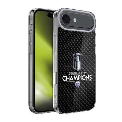 NHL 2024 Stanley Cup Champions Edmonton Oilers Puck Pattern Soft Gel Case for Apple iPhone 17 Air