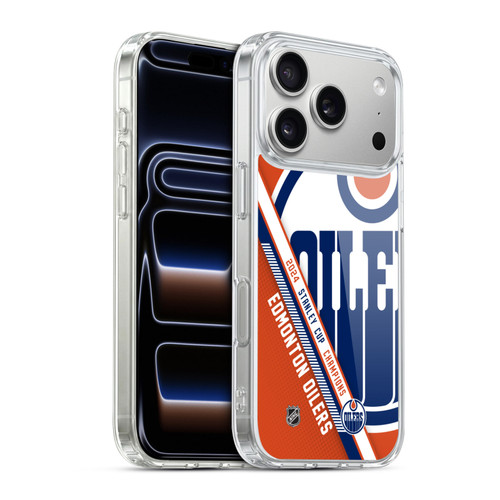 NHL 2024 Stanley Cup Champions Edmonton Oilers Oversized Soft Gel Case for Apple iPhone 17 Pro