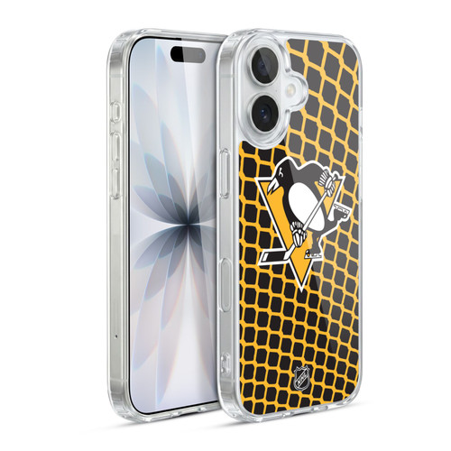 NHL Pittsburgh Penguins Net Pattern Soft Gel Case for Apple iPhone 17