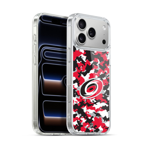 NHL Carolina Hurricanes Camouflage Soft Gel Case for Apple iPhone 17 Pro Max