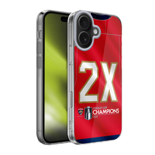 NHL 2025 Stanley Cup Champions Florida Panthers Jersey Soft Gel Case for Apple iPhone 17
