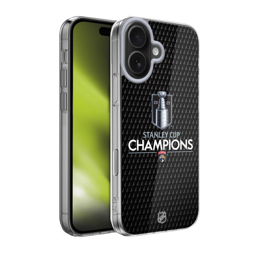 NHL 2025 Stanley Cup Champions Florida Panthers Puck Pattern Soft Gel Case for Apple iPhone 17