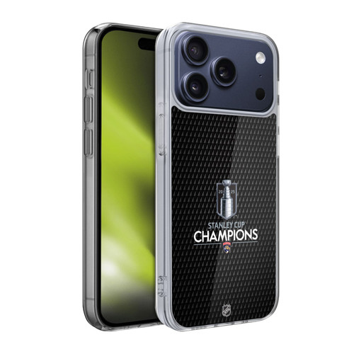 NHL 2025 Stanley Cup Champions Florida Panthers Puck Pattern Soft Gel Case for Apple iPhone 17 Pro