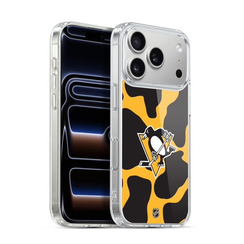 NHL Pittsburgh Penguins Cow Pattern Soft Gel Case for Apple iPhone 17 Pro