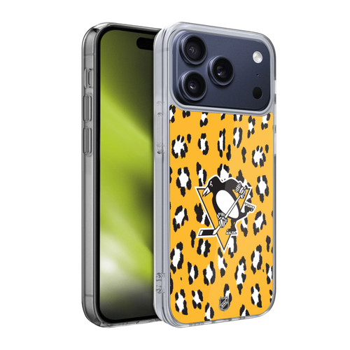 NHL Pittsburgh Penguins Leopard Pattern Soft Gel Case for Apple iPhone 17 Pro NHL Pittsburgh Penguins Leopard Pattern Soft Gel Case for Apple iPhone 17 Pro