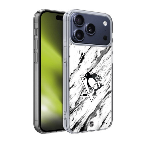 NHL Pittsburgh Penguins Marble Soft Gel Case for Apple iPhone 17 Pro