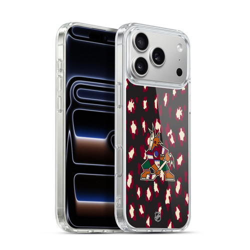 NHL Arizona Coyotes Leopard Pattern Soft Gel Case for Apple iPhone 17 Pro Max