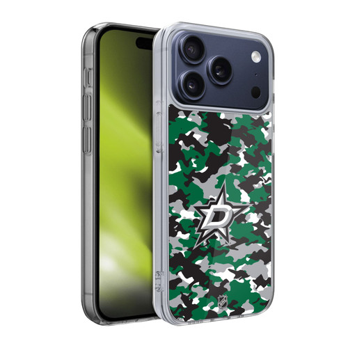 NHL Dallas Stars Camouflage Soft Gel Case for Apple iPhone 17 Pro