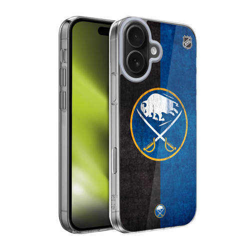 NHL Buffalo Sabres Half Distressed Soft Gel Case for Apple iPhone 17