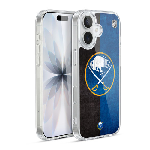 NHL Buffalo Sabres Half Distressed Soft Gel Case for Apple iPhone 17