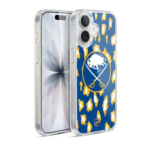 NHL Buffalo Sabres Leopard Pattern Soft Gel Case for Apple iPhone 17