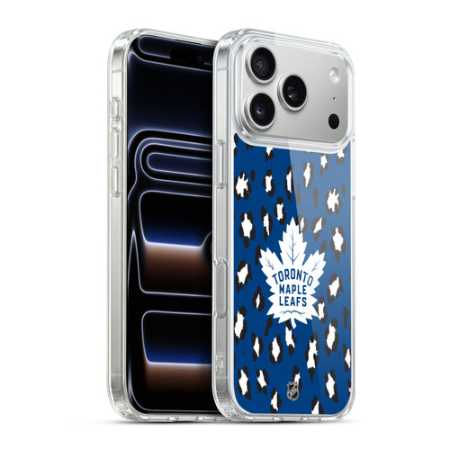 NHL Toronto Maple Leafs Leopard Pattern Soft Gel Case for Apple iPhone 17 Pro Max