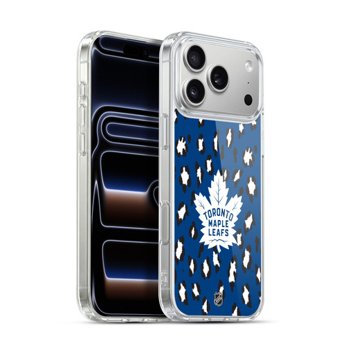 NHL Toronto Maple Leafs Leopard Pattern Soft Gel Case for Apple iPhone 17 Pro Max