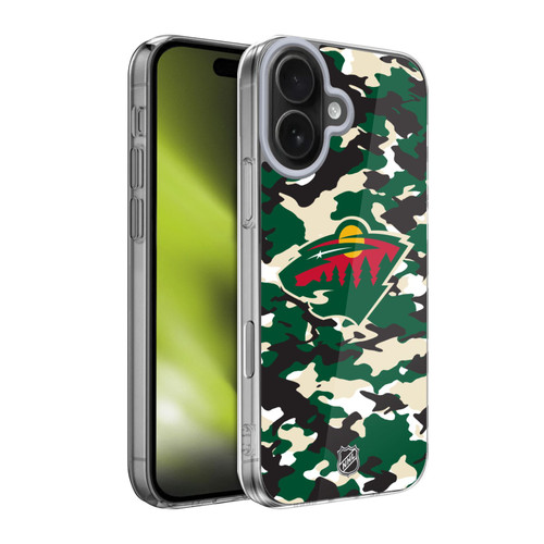 NHL Minnesota Wild Camouflage Soft Gel Case for Apple iPhone 17