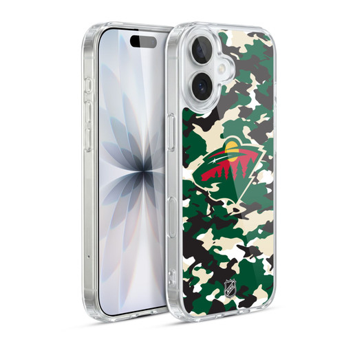 NHL Minnesota Wild Camouflage Soft Gel Case for Apple iPhone 17