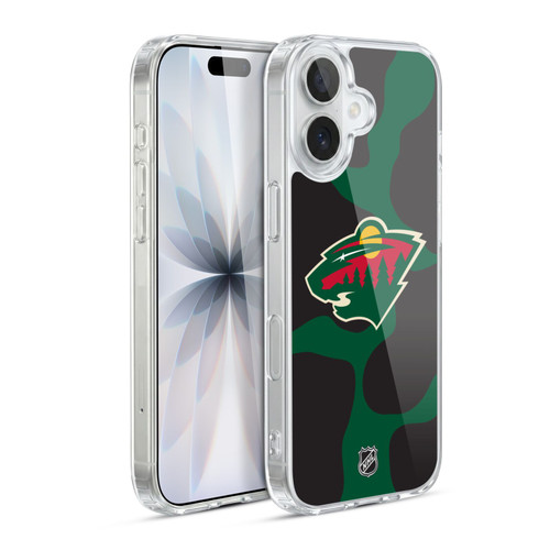 NHL Minnesota Wild Cow Pattern Soft Gel Case for Apple iPhone 17