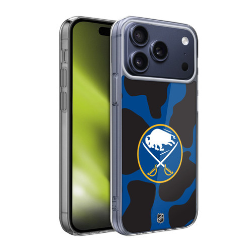 NHL Buffalo Sabres Cow Pattern Soft Gel Case for Apple iPhone 17 Pro Max