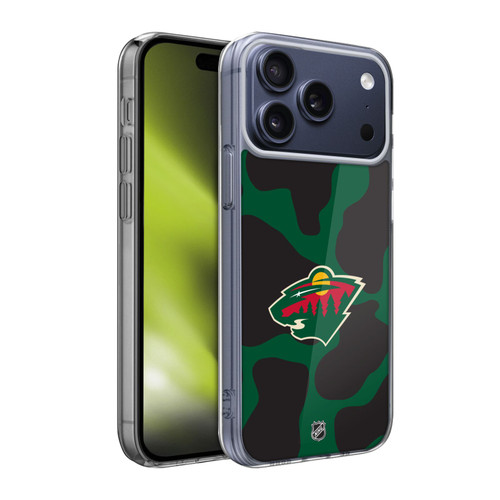 NHL Minnesota Wild Cow Pattern Soft Gel Case for Apple iPhone 17 Pro Max
