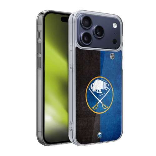 NHL Buffalo Sabres Half Distressed Soft Gel Case for Apple iPhone 17 Pro