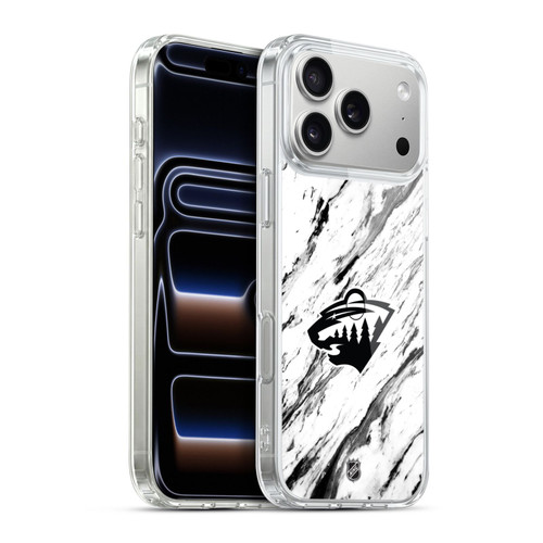 NHL Minnesota Wild Marble Soft Gel Case for Apple iPhone 17 Pro Max