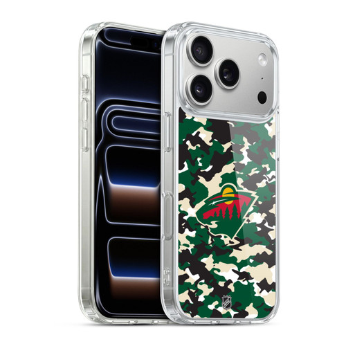 NHL Minnesota Wild Camouflage Soft Gel Case for Apple iPhone 17 Pro