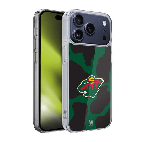 NHL Minnesota Wild Cow Pattern Soft Gel Case for Apple iPhone 17 Pro
