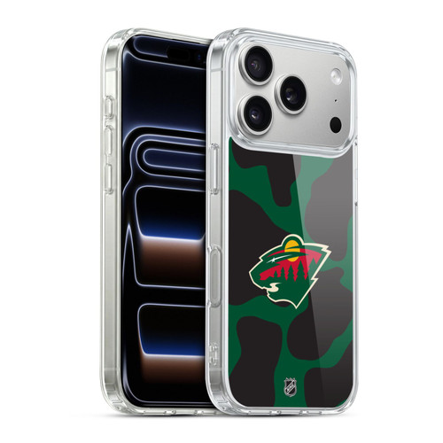 NHL Minnesota Wild Cow Pattern Soft Gel Case for Apple iPhone 17 Pro