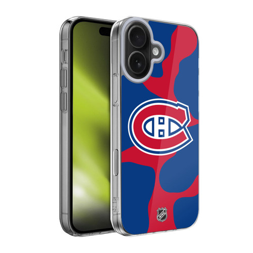 NHL Montreal Canadiens Cow Pattern Soft Gel Case for Apple iPhone 17