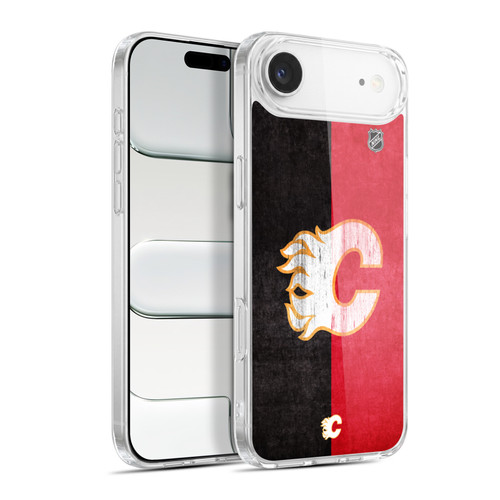 NHL Calgary Flames Half Distressed Soft Gel Case for Apple iPhone 17 Air