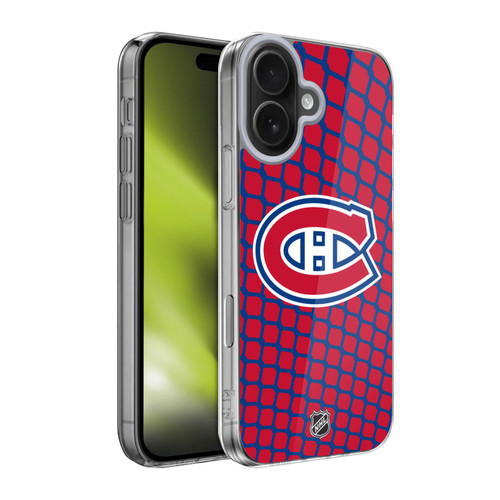 NHL Montreal Canadiens Net Pattern Soft Gel Case for Apple iPhone 17