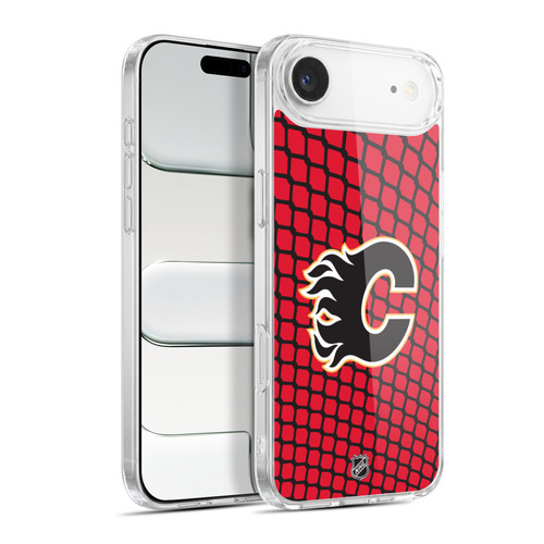NHL Calgary Flames Net Pattern Soft Gel Case for Apple iPhone 17 Air