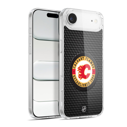 NHL Calgary Flames Puck Texture Soft Gel Case for Apple iPhone 17 Air