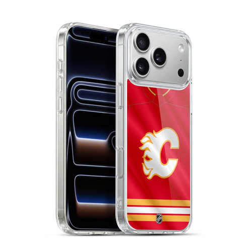 NHL Calgary Flames Jersey Soft Gel Case for Apple iPhone 17 Pro Max
