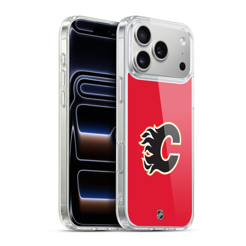 NHL Calgary Flames Plain Soft Gel Case for Apple iPhone 17 Pro Max