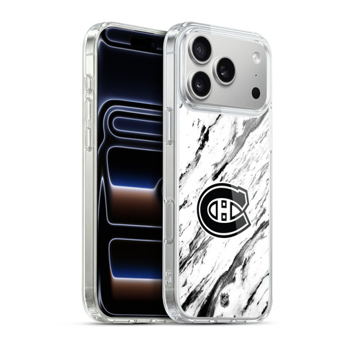 NHL Montreal Canadiens Marble Soft Gel Case for Apple iPhone 17 Pro Max