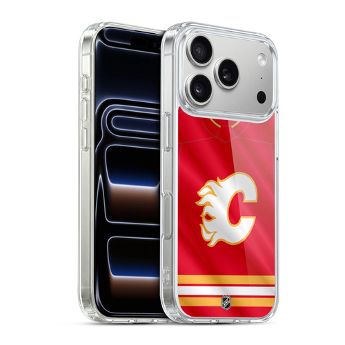 NHL Calgary Flames Jersey Soft Gel Case for Apple iPhone 17 Pro