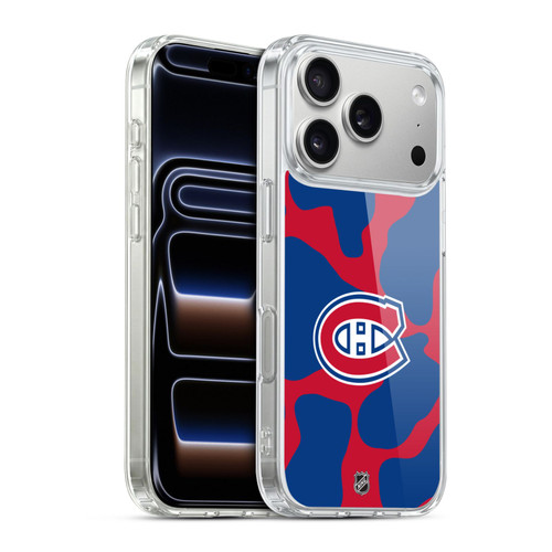 NHL Montreal Canadiens Cow Pattern Soft Gel Case for Apple iPhone 17 Pro