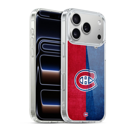 NHL Montreal Canadiens Half Distressed Soft Gel Case for Apple iPhone 17 Pro