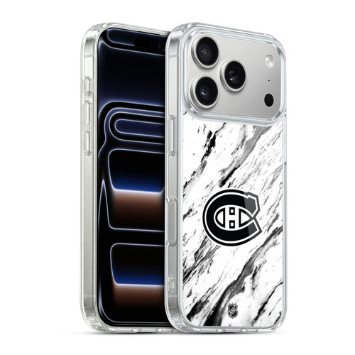 NHL Montreal Canadiens Marble Soft Gel Case for Apple iPhone 17 Pro