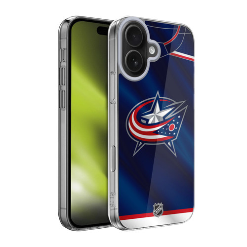 NHL Columbus Blue Jackets Jersey Soft Gel Case for Apple iPhone 17