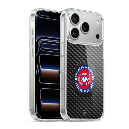 NHL Montreal Canadiens Puck Texture Soft Gel Case for Apple iPhone 17 Pro