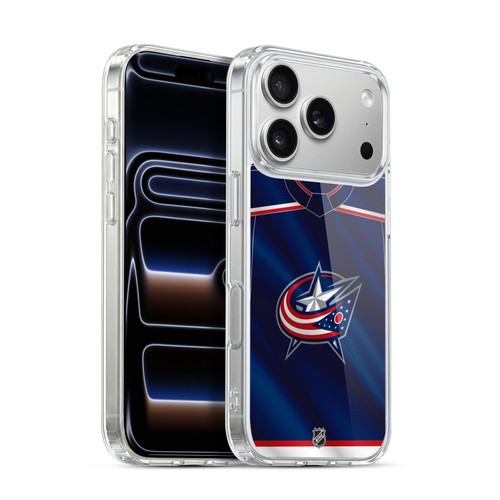 NHL Columbus Blue Jackets Jersey Soft Gel Case for Apple iPhone 17 Pro