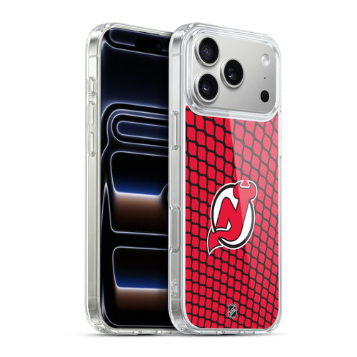 NHL New Jersey Devils Net Pattern Soft Gel Case for Apple iPhone 17 Pro Max