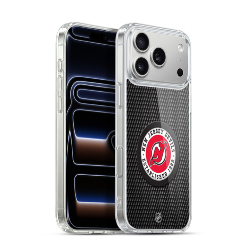 NHL New Jersey Devils Puck Texture Soft Gel Case for Apple iPhone 17 Pro Max