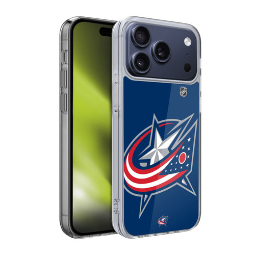 NHL Columbus Blue Jackets Oversized Soft Gel Case for Apple iPhone 17 Pro