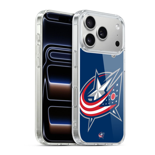 NHL Columbus Blue Jackets Oversized Soft Gel Case for Apple iPhone 17 Pro